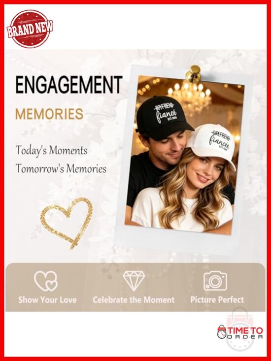 Embroidered Baseball Cap - High Quality Cotton Adjustable Wedding Engagement main image 4